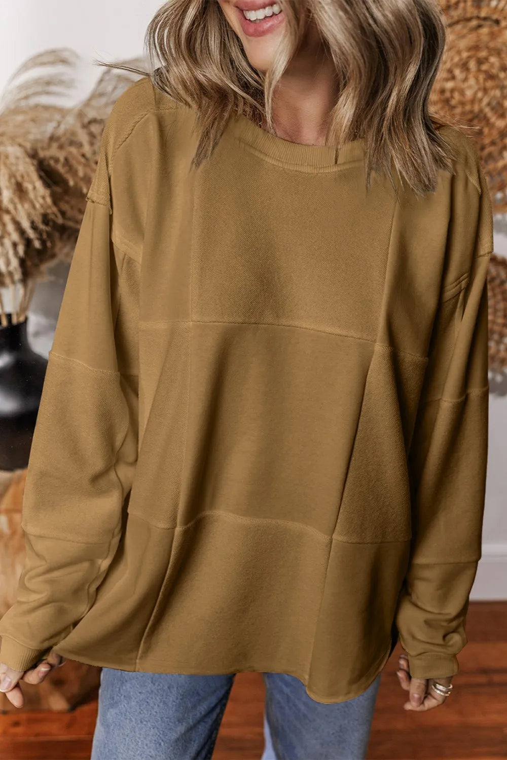 Round Neck Long Sleeve Sweatshirt