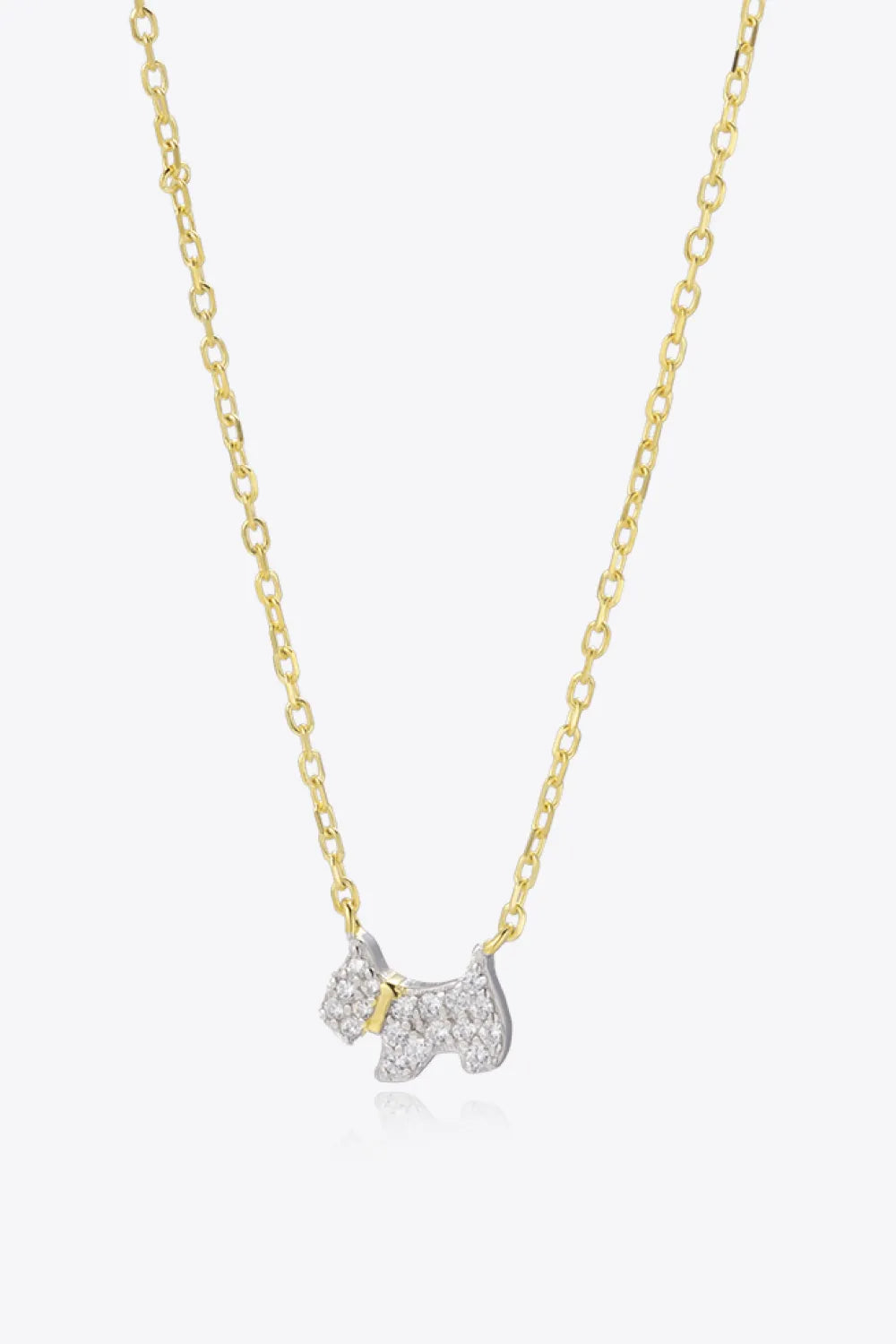 Puppy Zircon 925 Sterling Silver Necklace