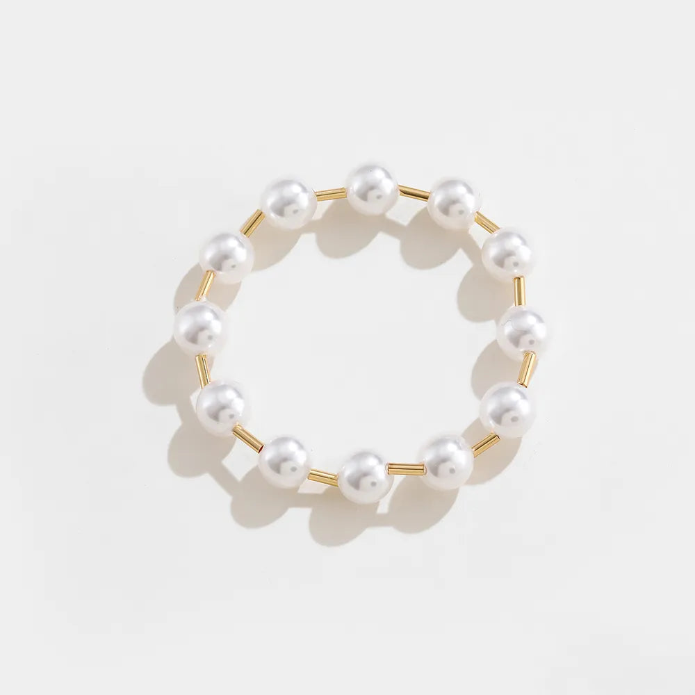 Gold-Plated Pearl Copper Bracelet