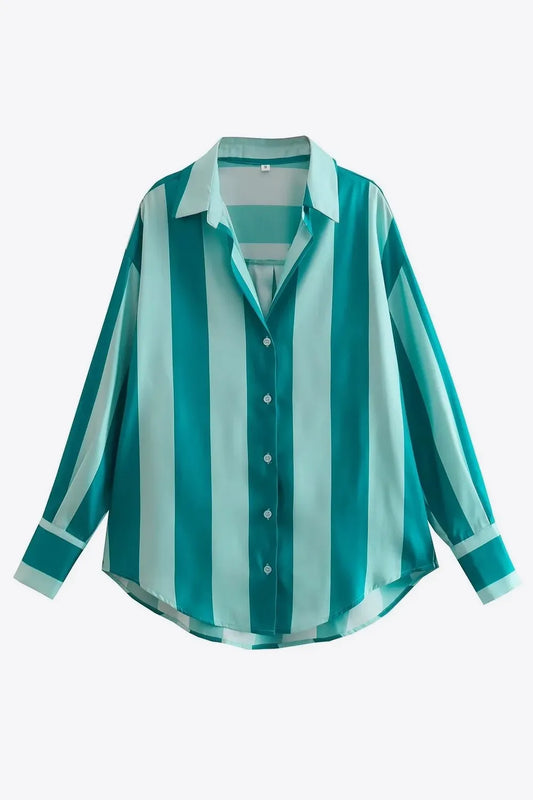 Striped Dropped Shoulder Shirt