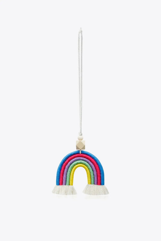 Rainbow Fringed Keychain