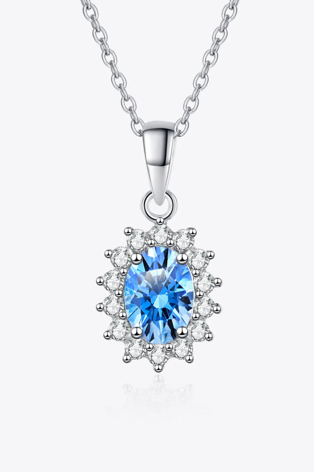 1 Carat Moissanite 925 Sterling Silver Necklace