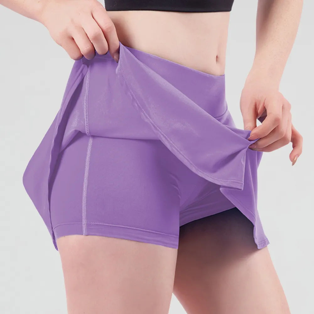 Wide Waistband Sports Skort