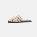 Woven PU Leather Square Toe Sandals