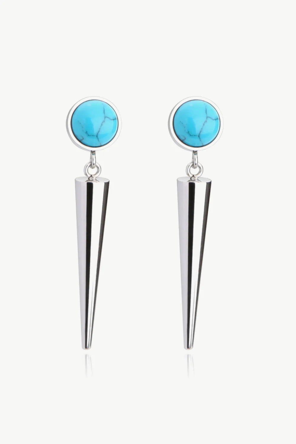 18K Stainless Steel Turquoise Drop Earrings