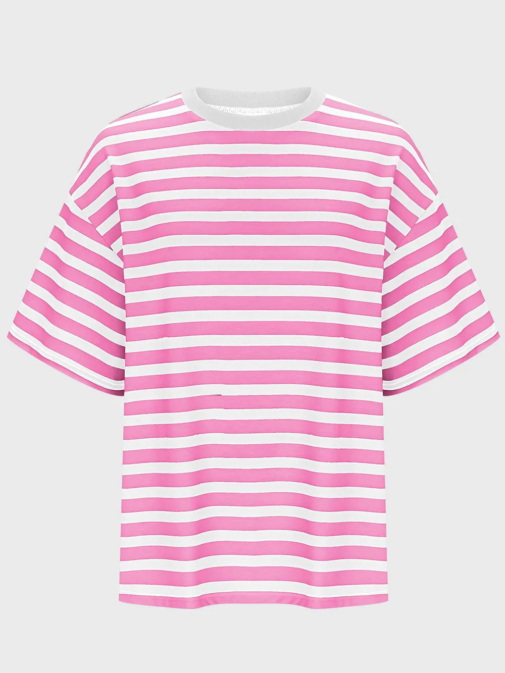 Striped Round Neck Half Sleeve T-Shirt