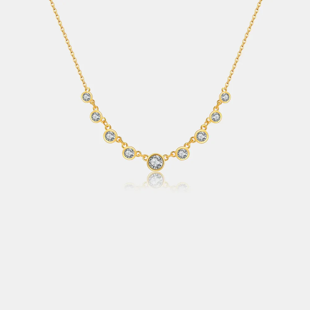 Inlaid Zircon 925 Sterling Silver Necklace