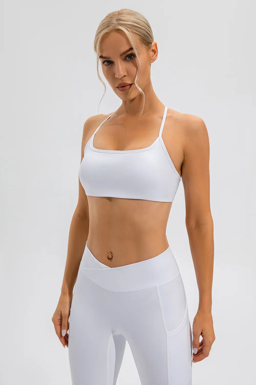 Crisscross Spaghetti Strap Active Cami