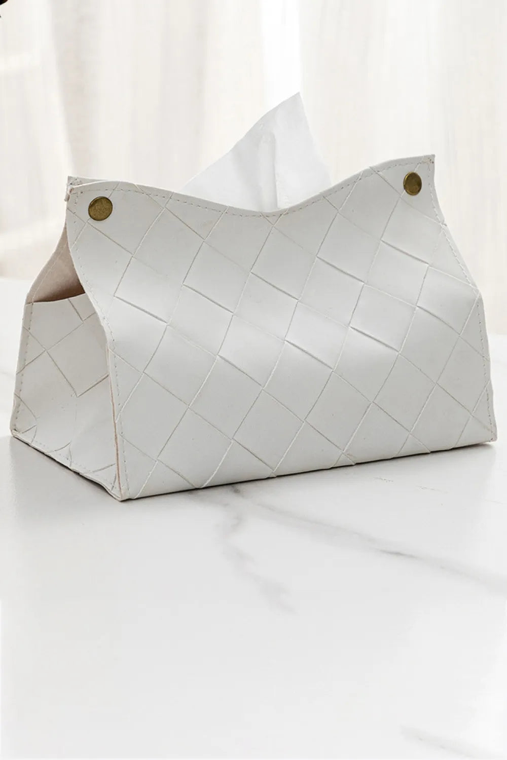 2-Pack Woven PU Tissue Box Covers