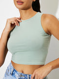 Round Neck Cropped Tank