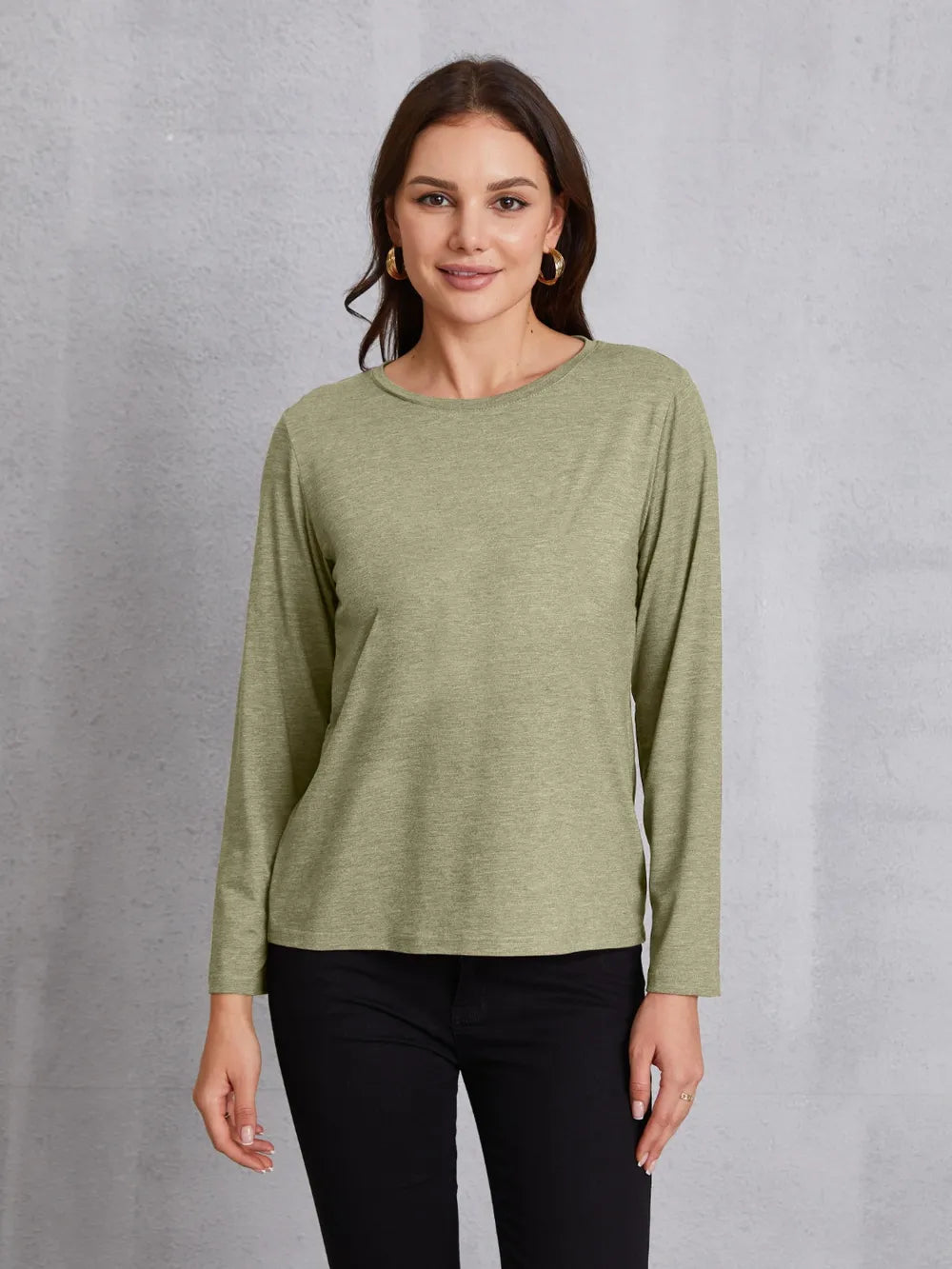 Round Neck Long Sleeve T-shirt