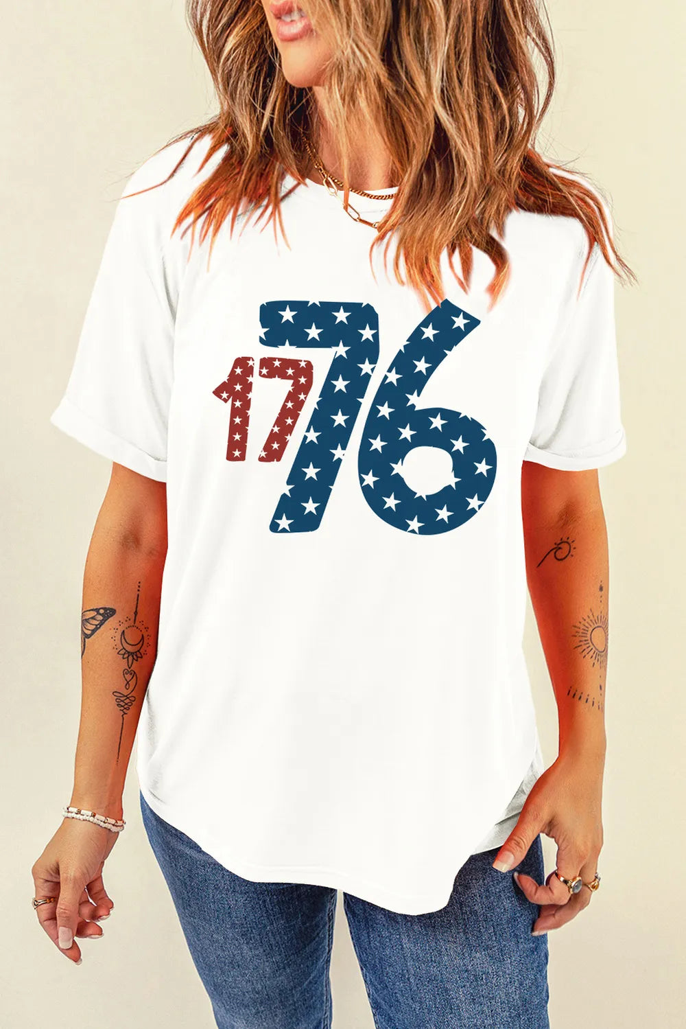 1776 Round Neck Short Sleeve T-Shirt