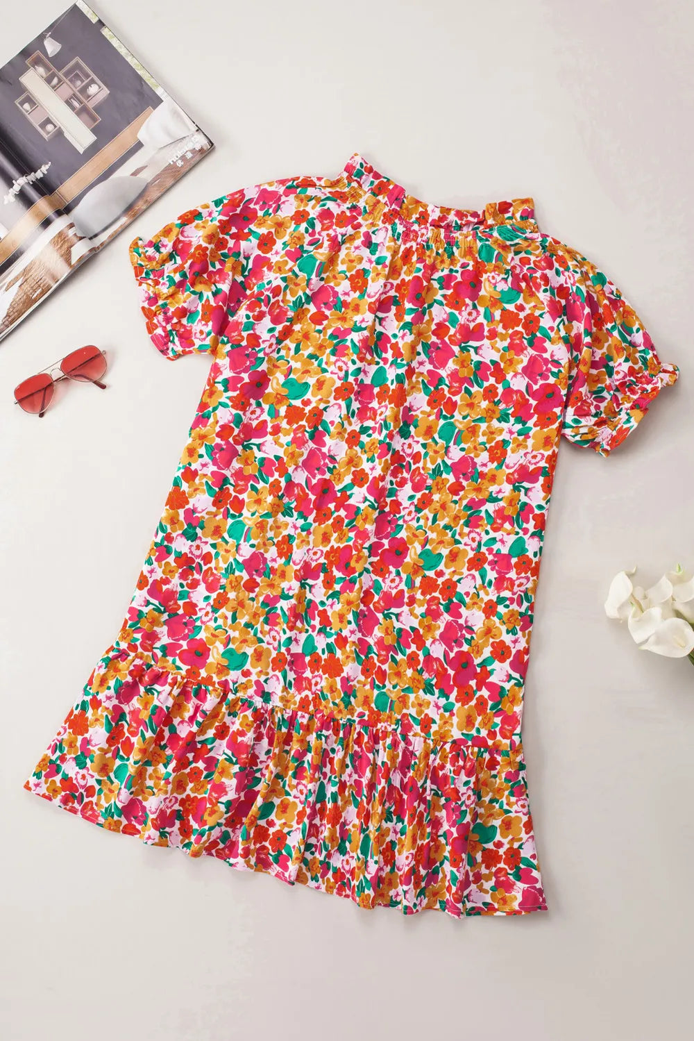 Floral Short Sleeve Dress