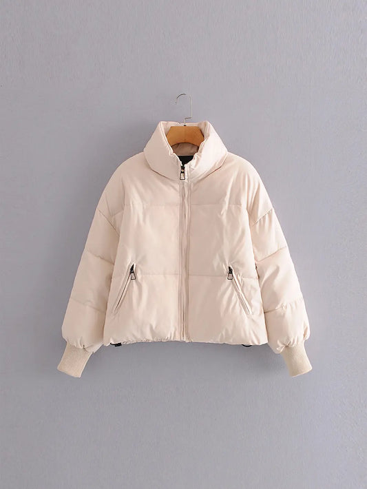 Zip Up Drawstring Winter Coat with Pockets