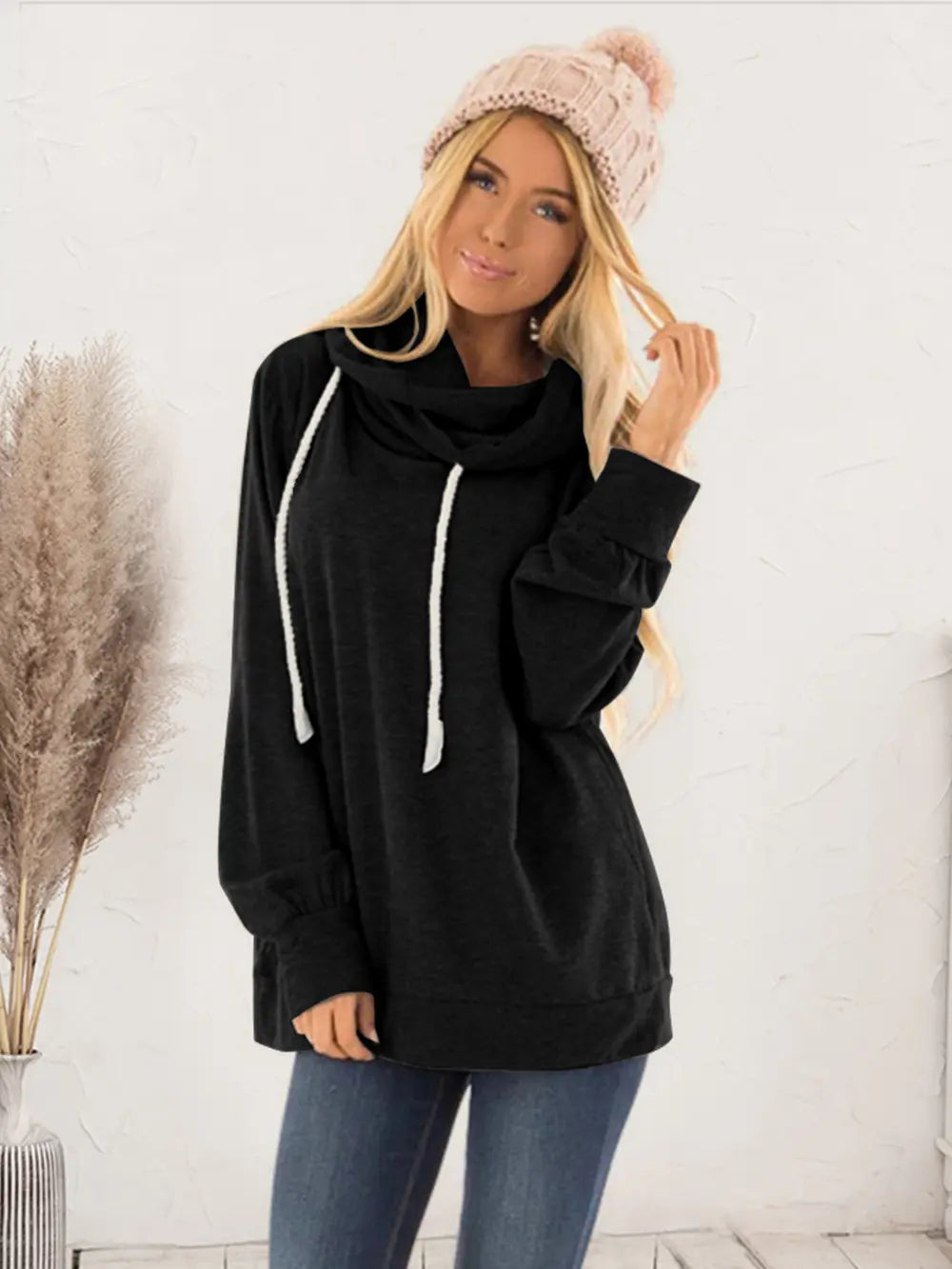 Drawstring Long Sleeve Hoodie