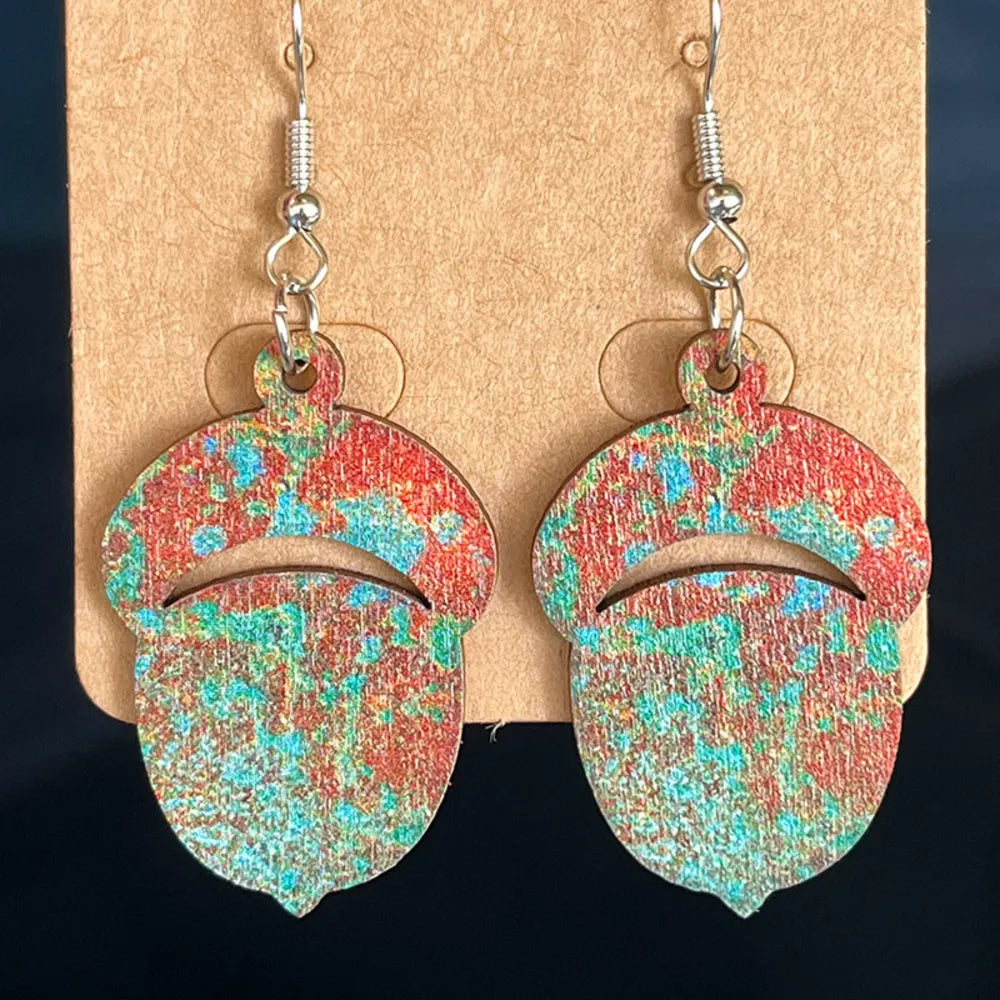 Wooden Dangle Earrings