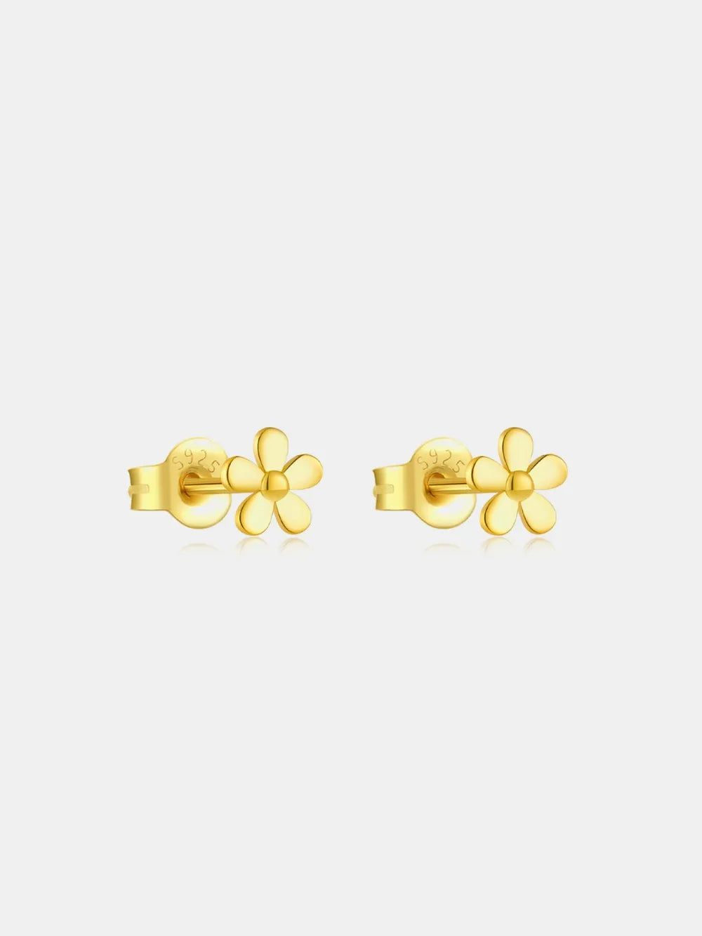 925 Sterling Silver Flower Shape Stud Earrings