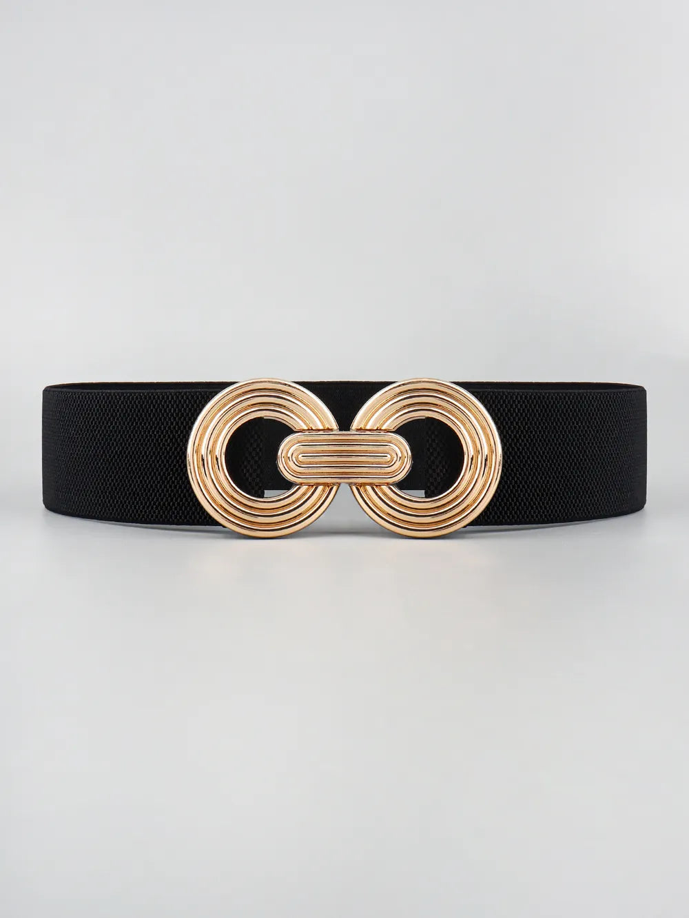 Geometric Buckle Elastic Wide Belt