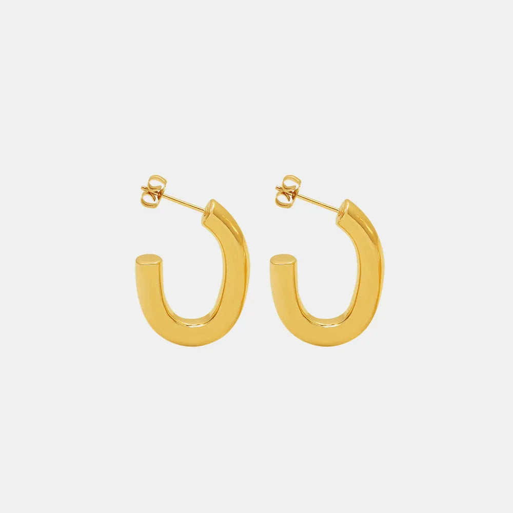 Titanium Steel Gold-Plated Earrings