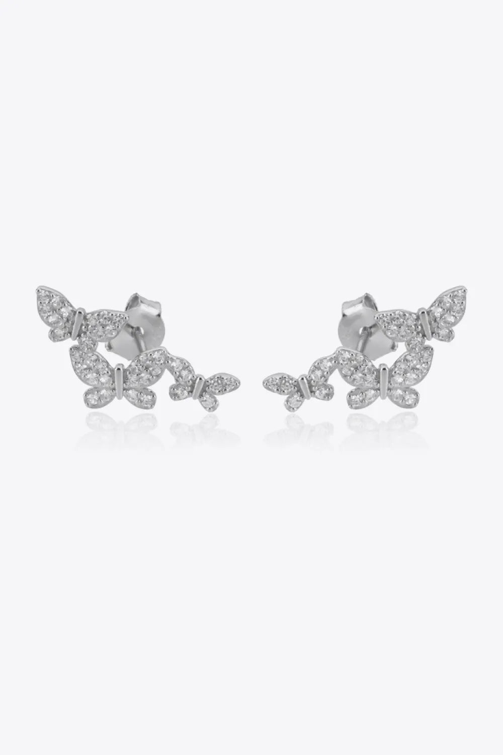 Zircon Butterfly 925 Sterling Silver Earrings