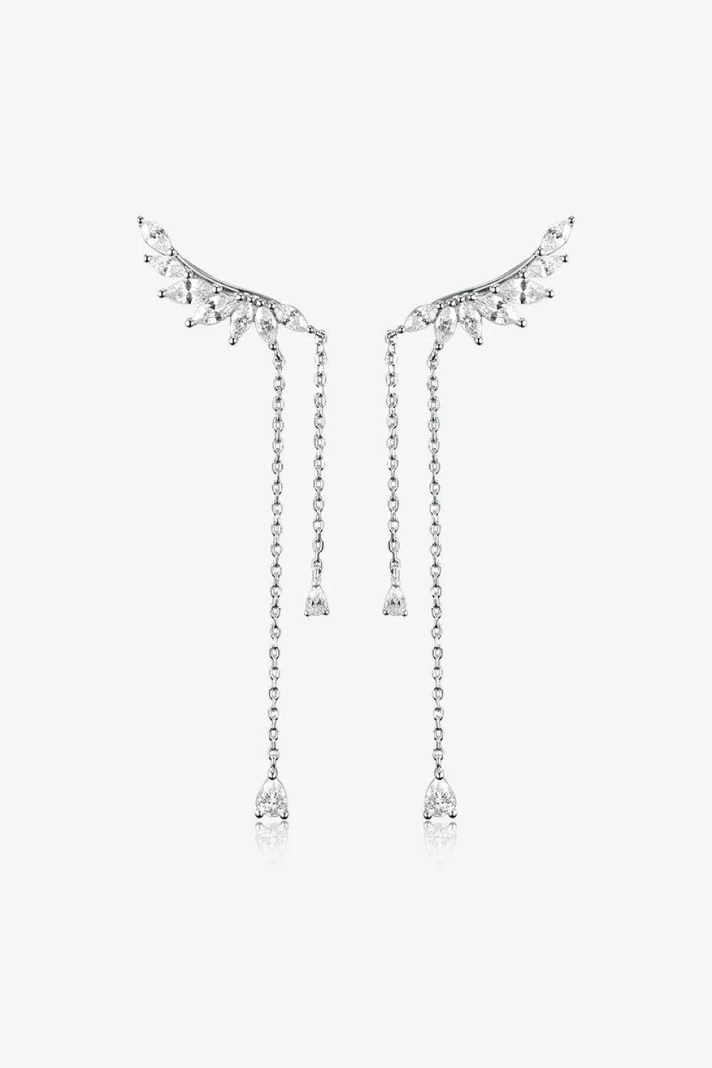 Platinum-Plated Crawl Earrings