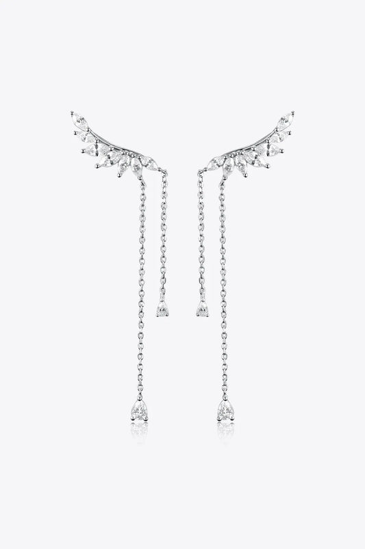 Platinum-Plated Crawl Earrings