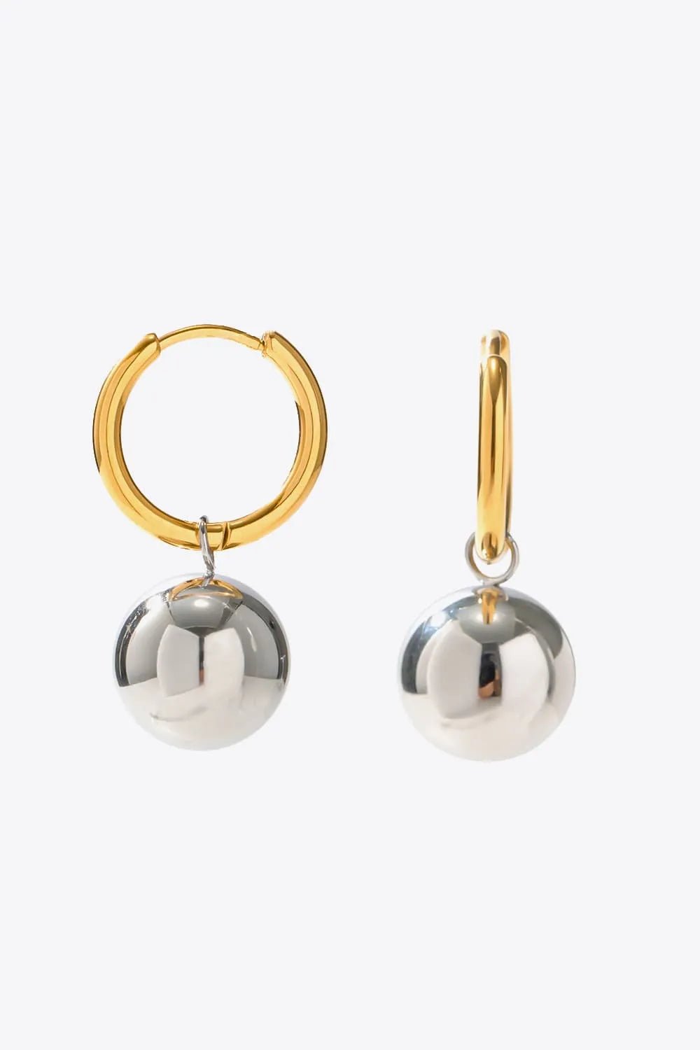 18K Gold-Plated Copper Ball Drop Earrings