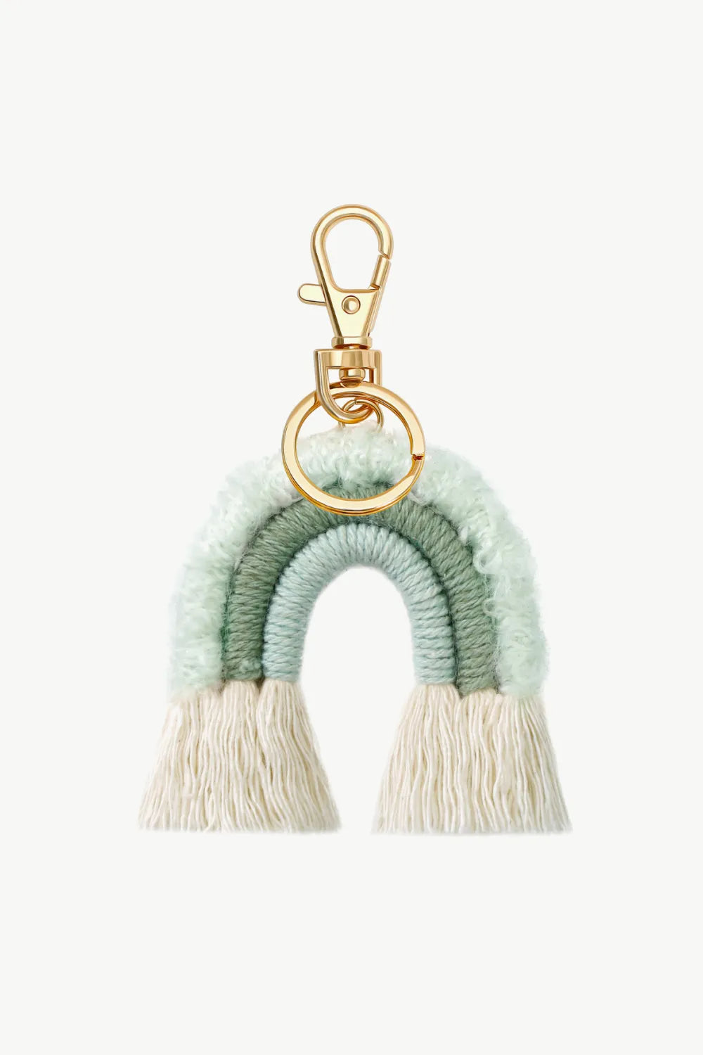 Fringe Trim Rainbow Key Chain