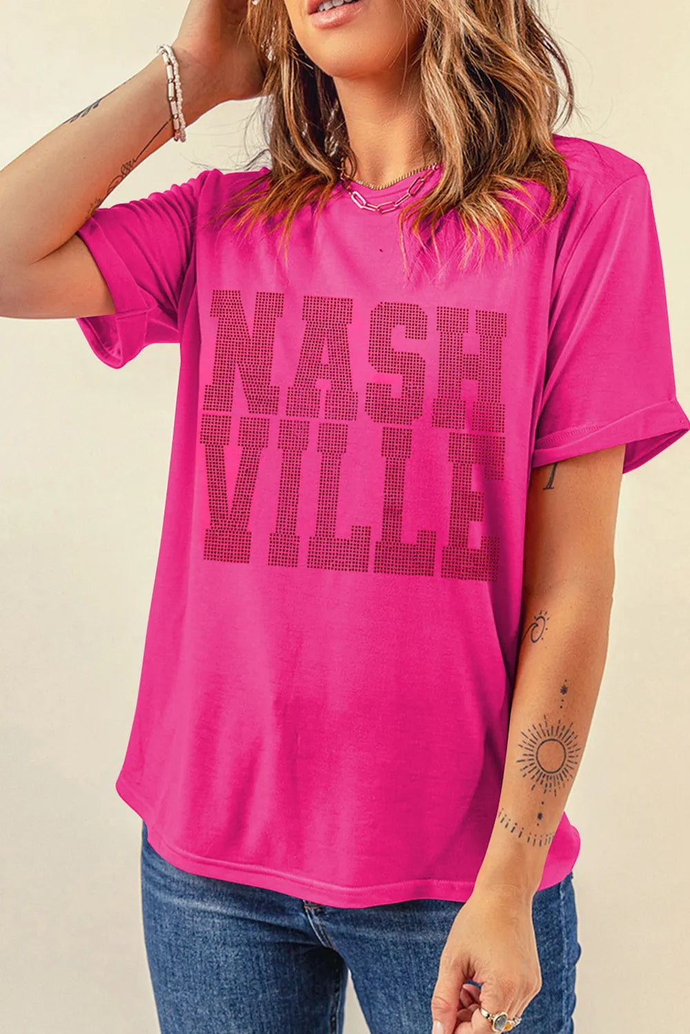 NASHVILLE Round Neck Short Sleeve T-Shirt