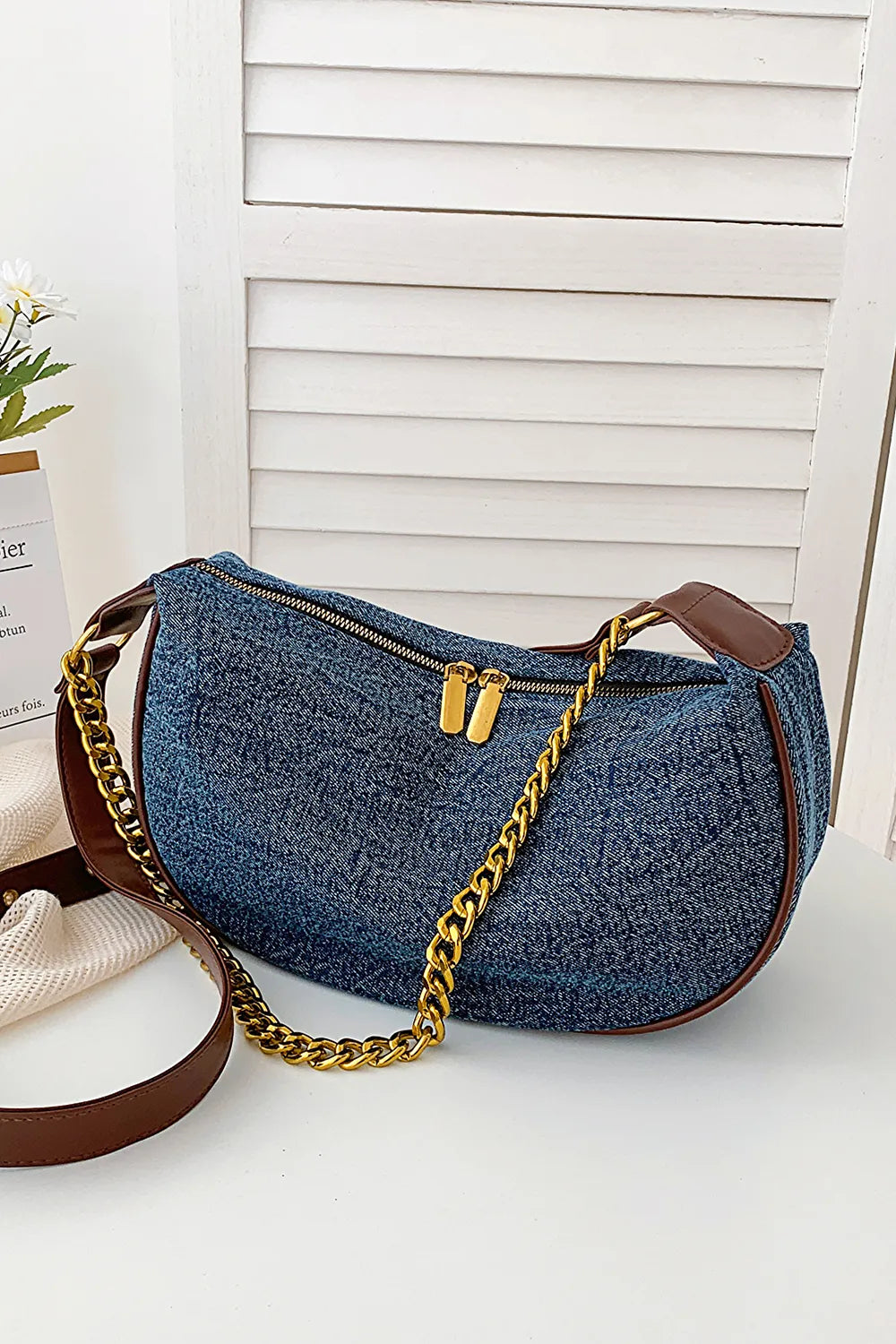 Denim Crossbody Bag