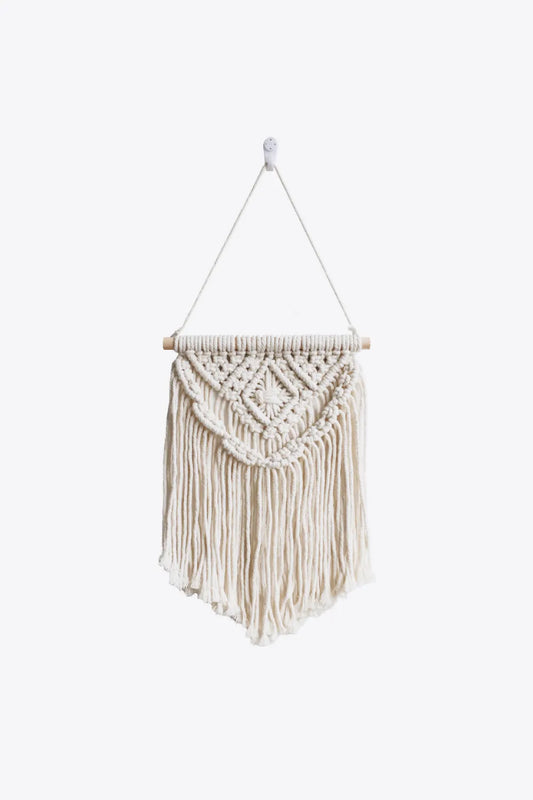 Macrame Fringe Wall Hanging Decor