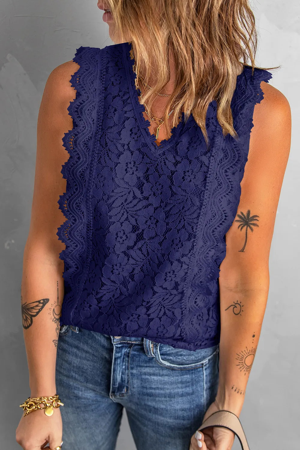 Lace V-Neck Tank