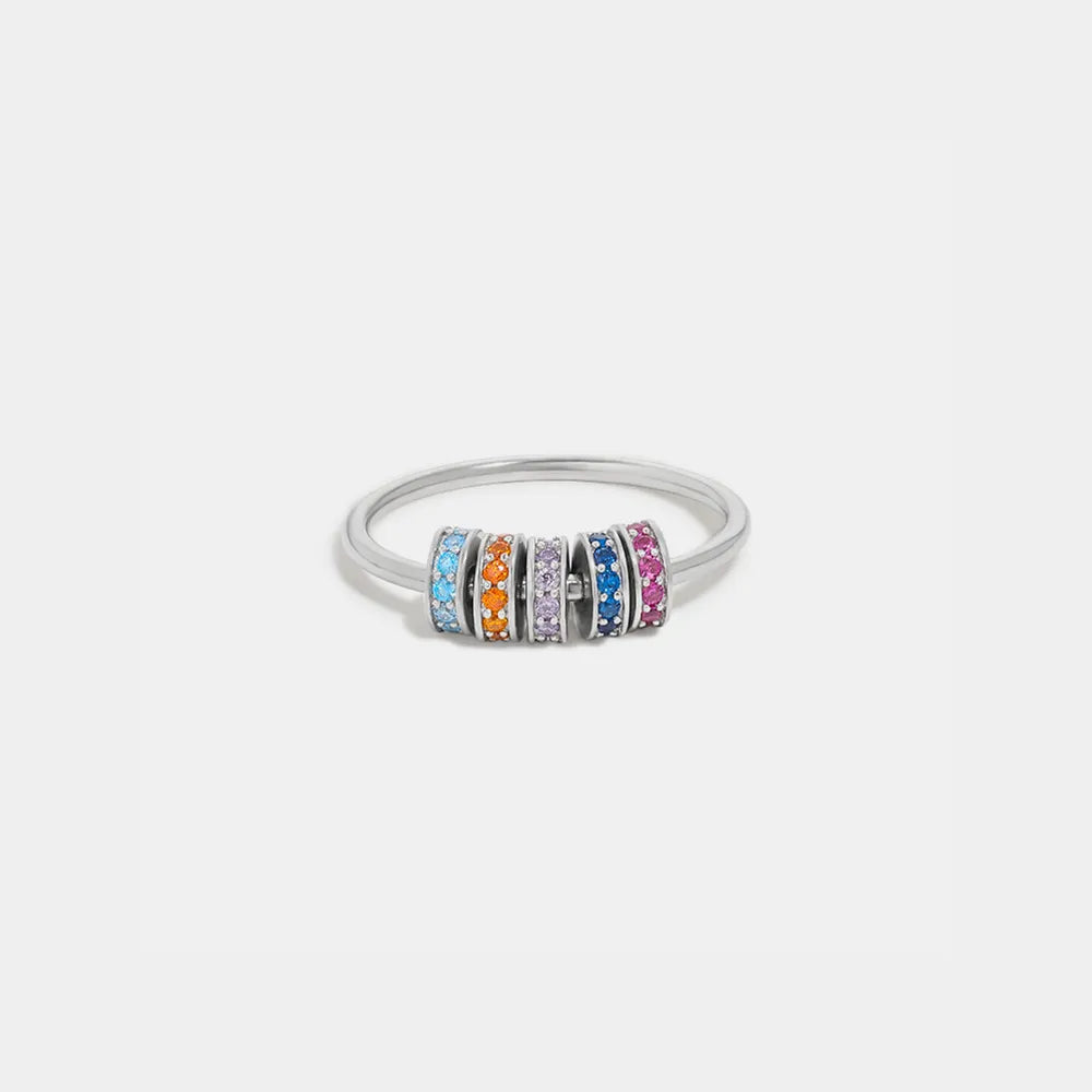 Inlaid Zircon 925 Sterling Silver Ring