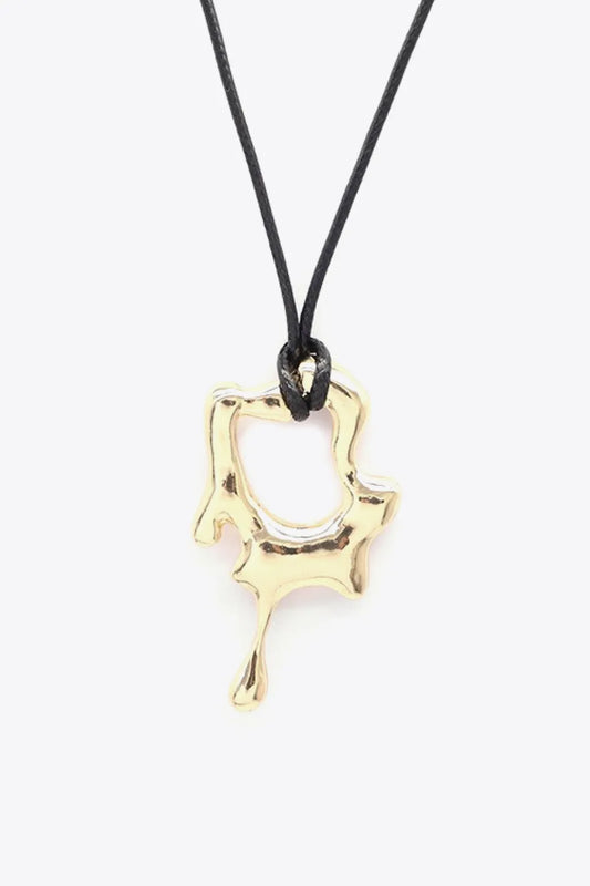 Zinc Alloy Pendant Cord Necklace