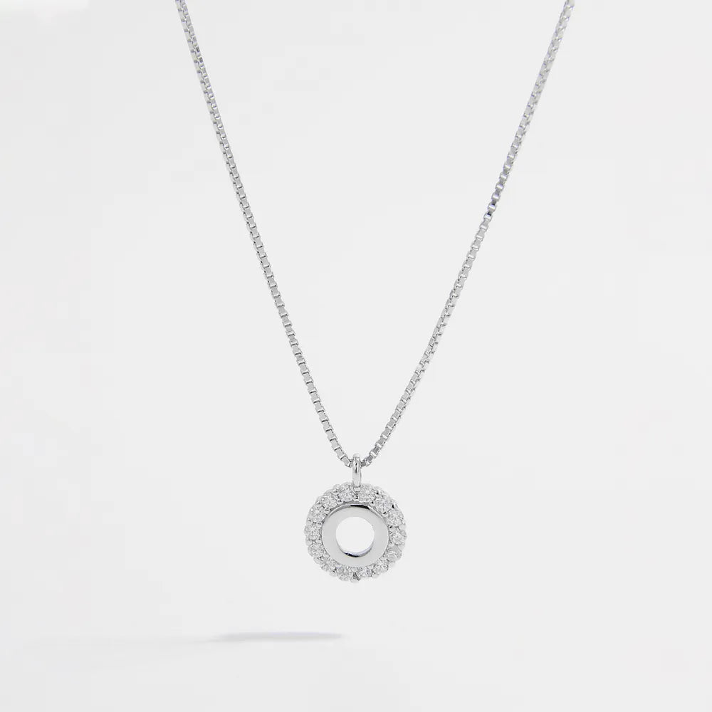 925 Sterling Silver Zircon Pendant Necklace