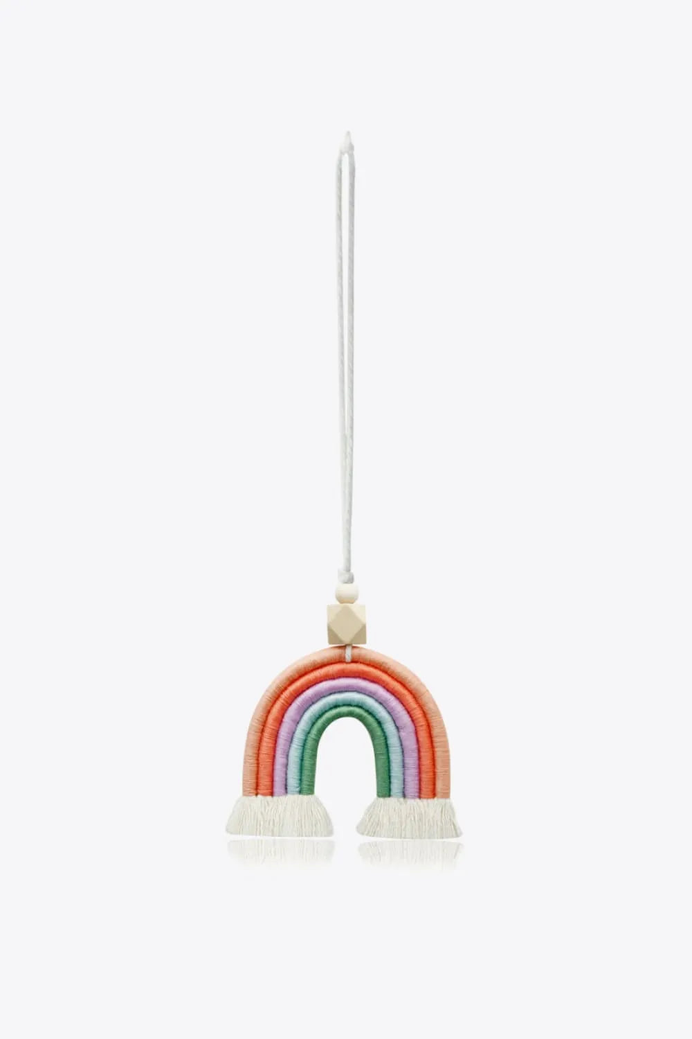 Rainbow Fringed Keychain