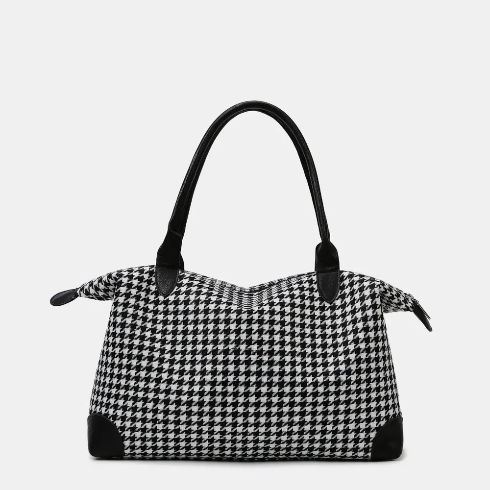 Houndstooth Canvas Travel Bag