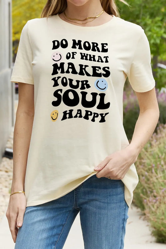 Simply Love Full Size Slogan Graphic Cotton Tee